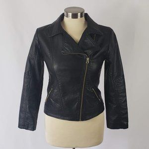 Cherokee Faux Leather Black Jacket